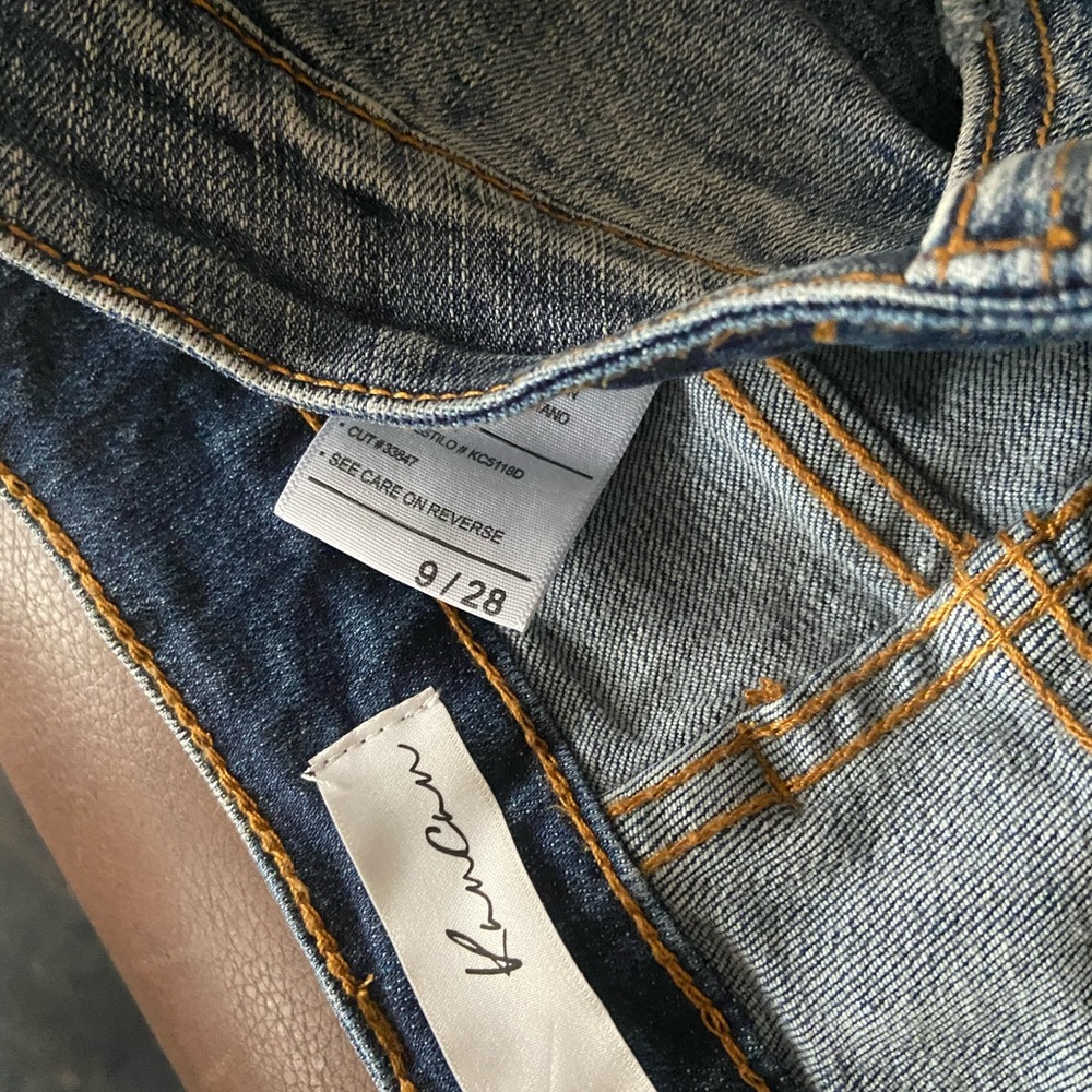 Kancans button fly distressed jeans